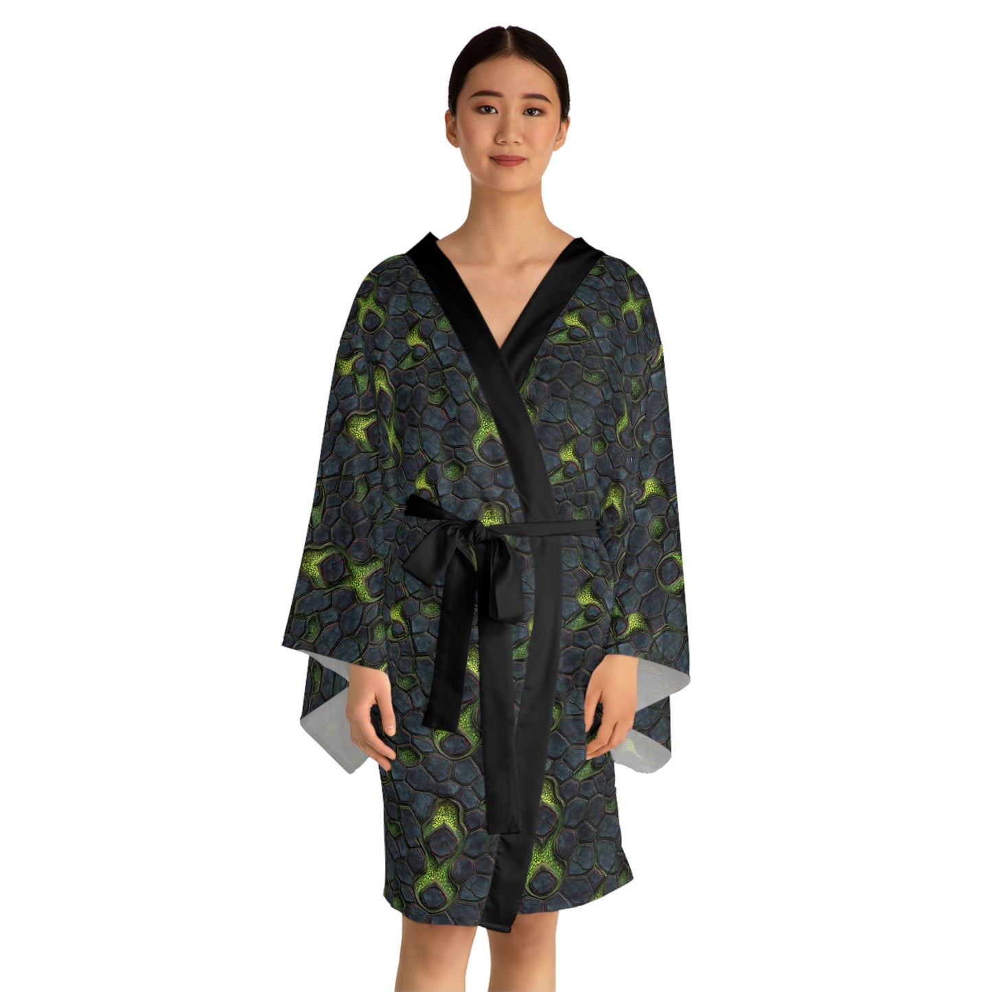 Chronicler-Inspired Kimono Robe — Long Sleeve All-Over Print