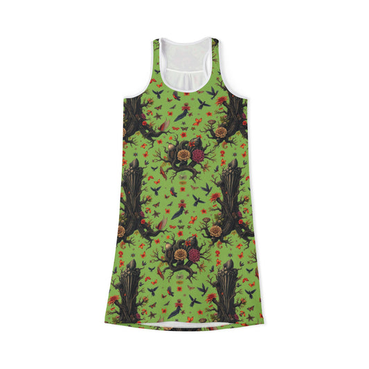 Agartha Underground Garden Racerback Dress — Myth‑Arc Inspired